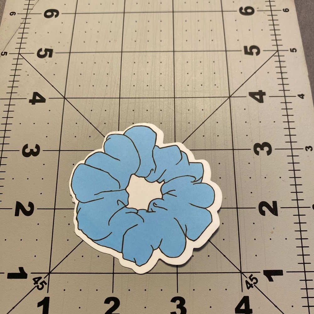 🌈20/$5🌈 Blue Scrunchie Design Sticker - Picture 2 of 3